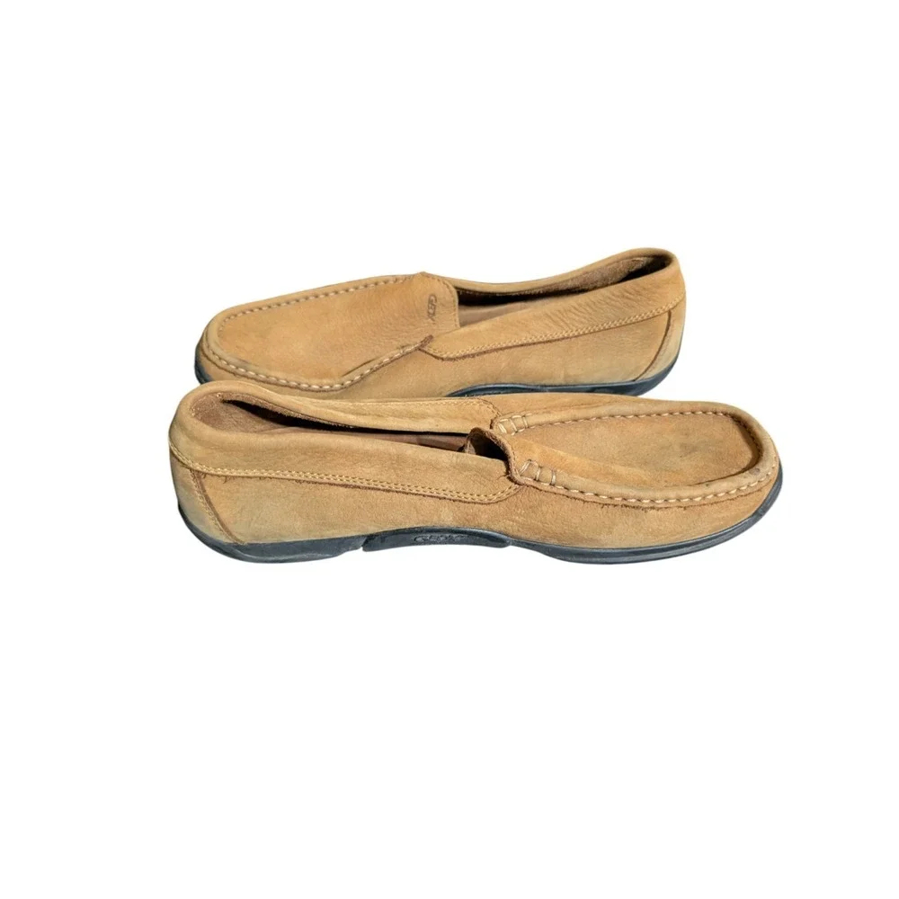 GEOX Respira Italian Tan/ Camel Leather Driving Mocs EU 45‎ Great Condition!